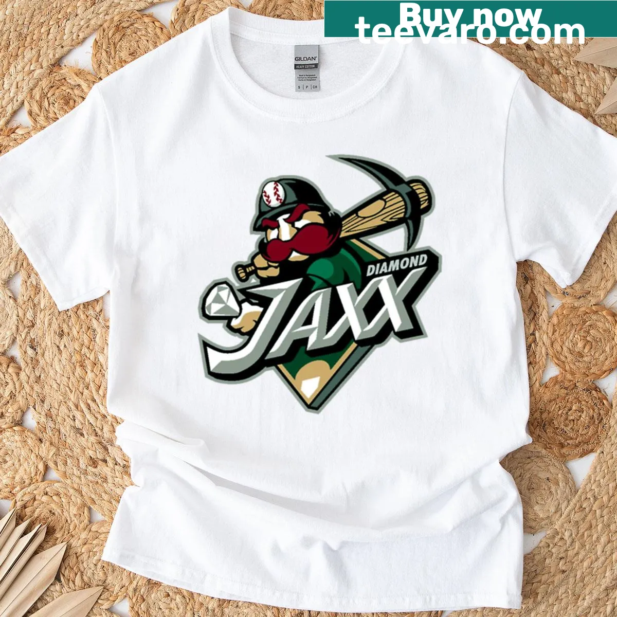 Vintage-style T-shirt with logos of minor league baseball teams — on a men's t-shirt