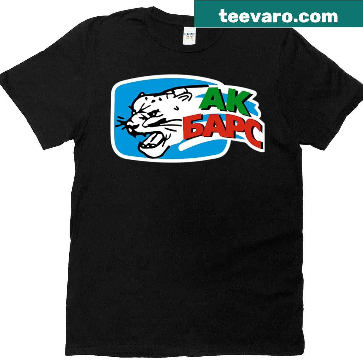 The-ak-bars logo printed on a casual T-shirt — on a men's t-shirt