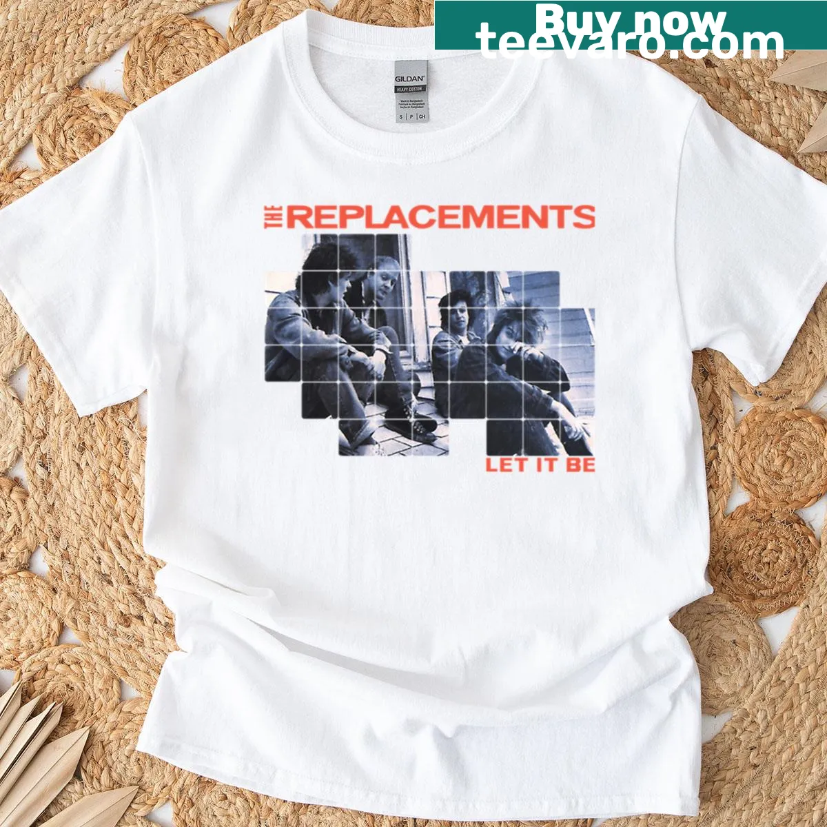 Vintage-style graphic of The Replacements album Let It Be — on a men's t-shirt