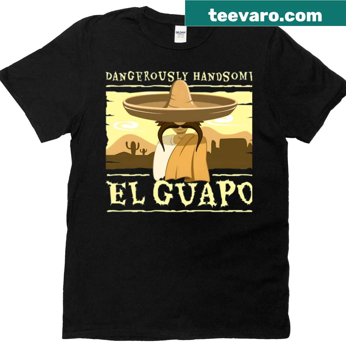 T-shirt with the phrase 'Three Amigos' related to tequila — on a men's t-shirt