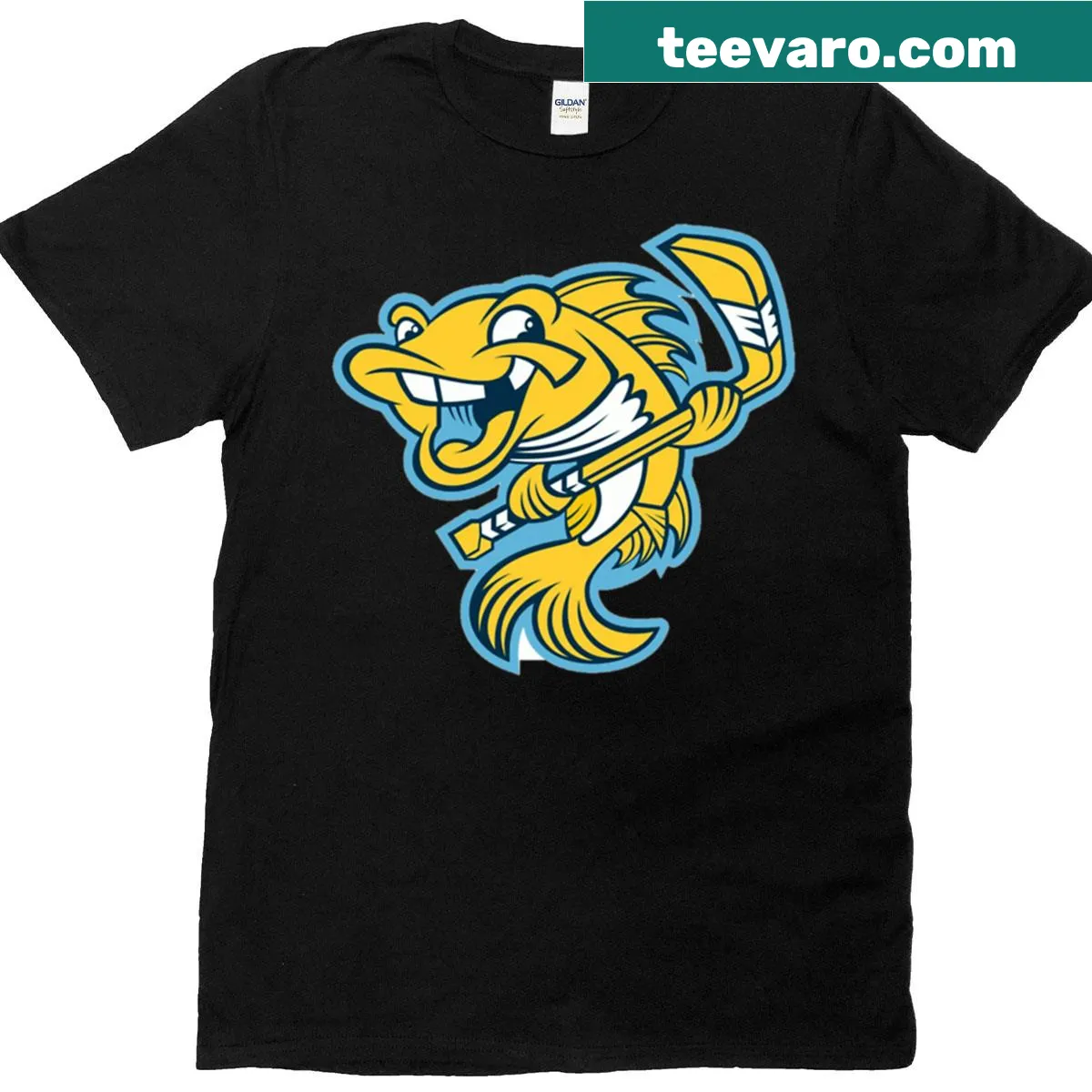 Toledo Walleye T-shirt featuring team mascot graphic — on a men's t-shirt