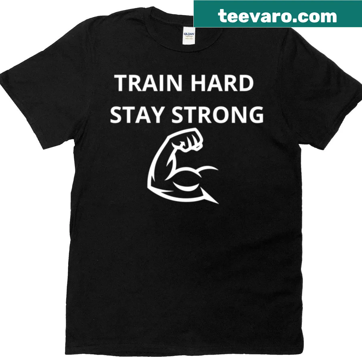 Motivational gym t-shirt with fitness mantra — on a men's t-shirt