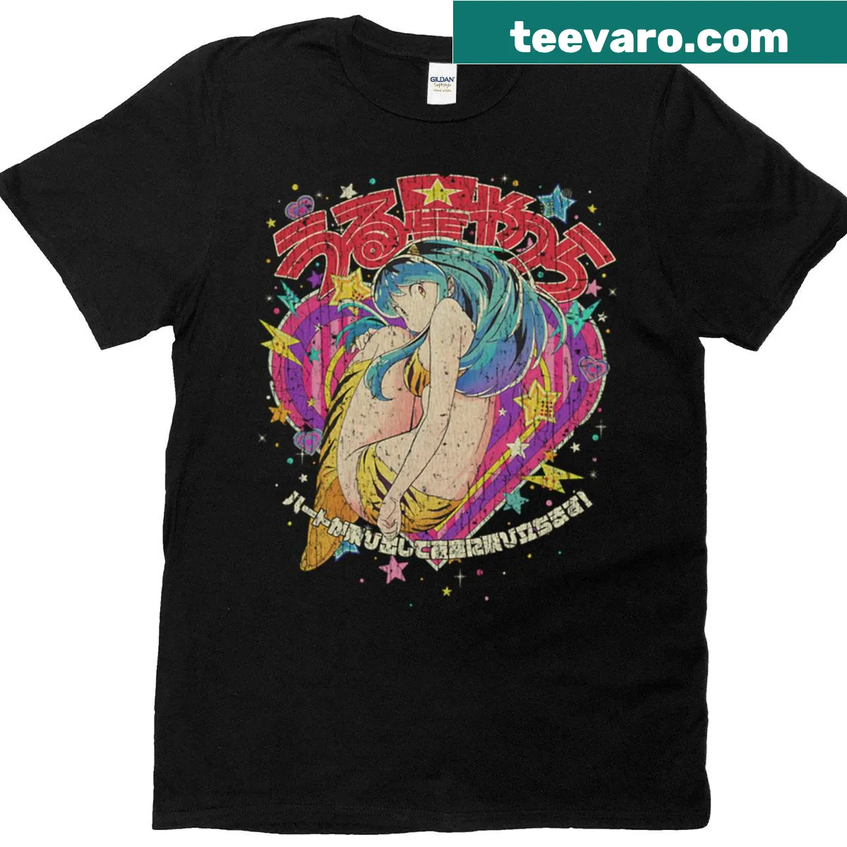 Anime-inspired T-shirt featuring Urusei Yatsura design — on a men's t-shirt