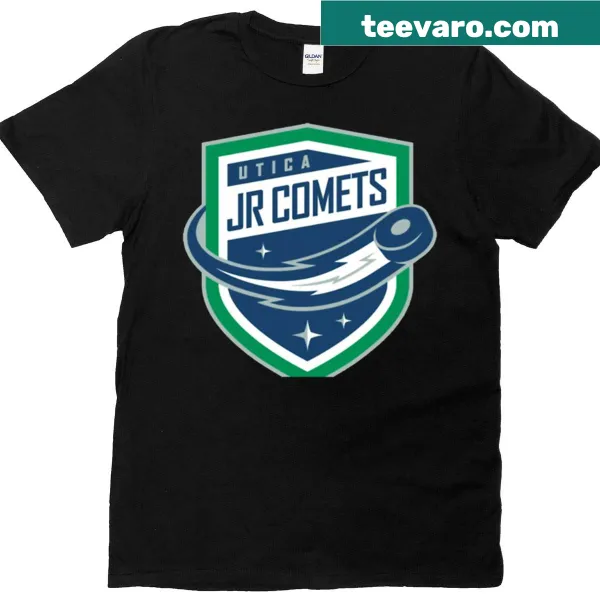 Utica Jr Comets youth sports t-shirt with team logo