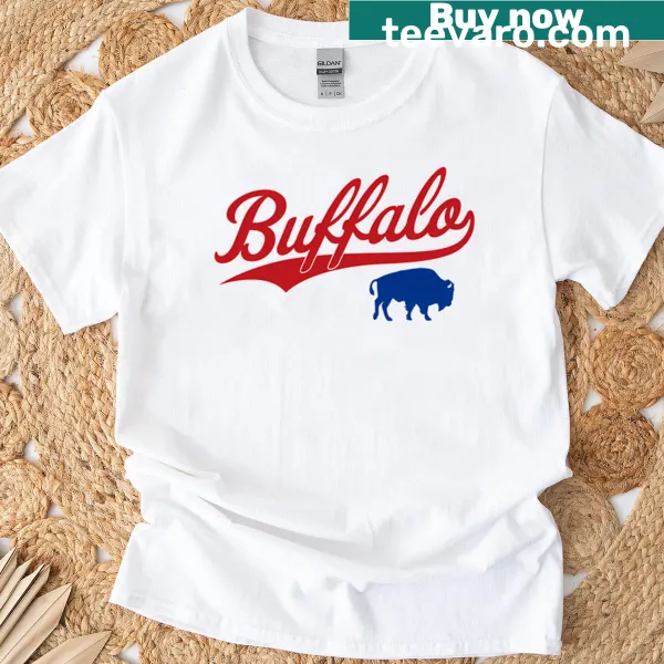 Vintage distressed Buffalo Bills themed t-shirt for fans.