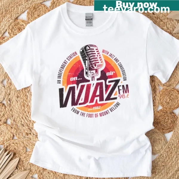 Vintage radio graphic T-shirt with a classic radio design