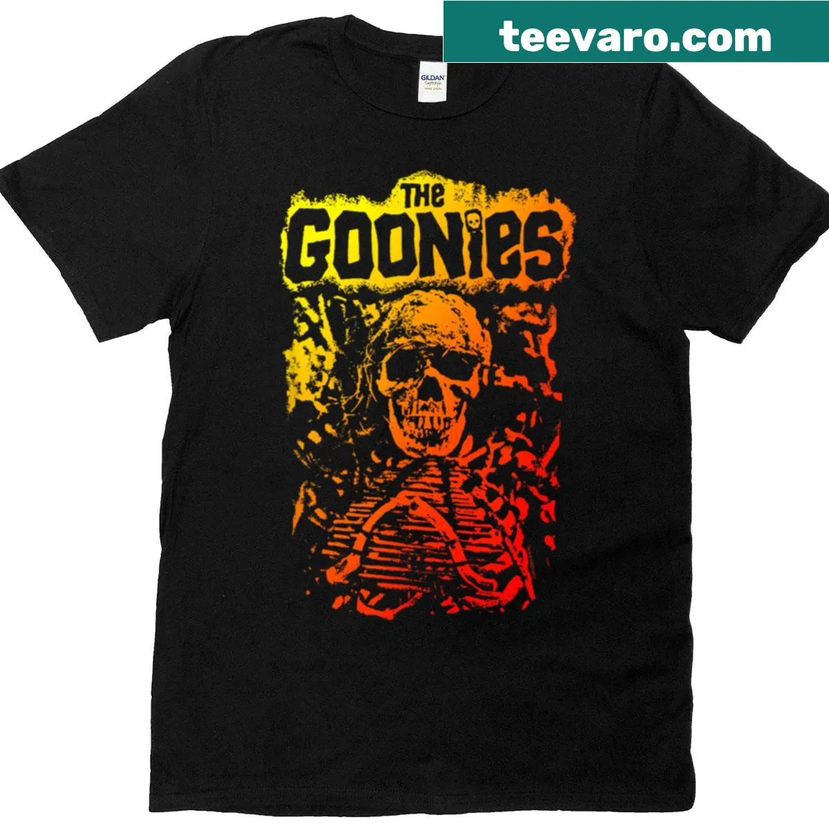 Vintage t-shirt featuring iconic 90s horror characters in a humorous design — on a men's t-shirt