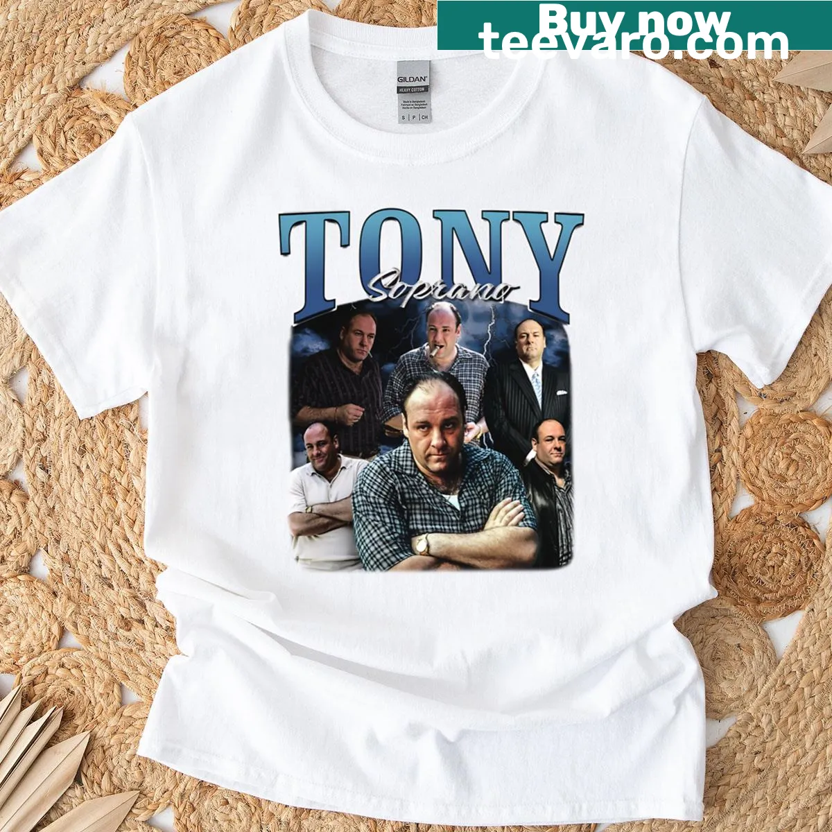 Vintage Tony Soprano t-shirt featuring a classic graphic of the character — on a men's t-shirt