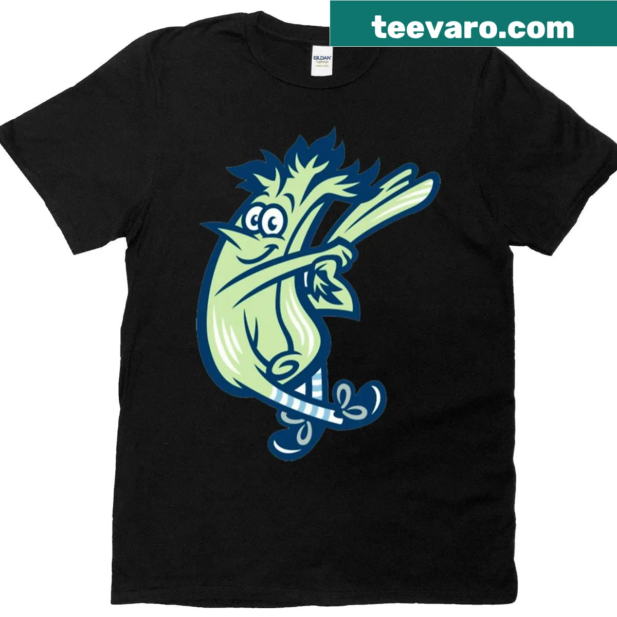 Wilmington Blue Rocks alternate logo illustration on t-shirt — on a men's t-shirt