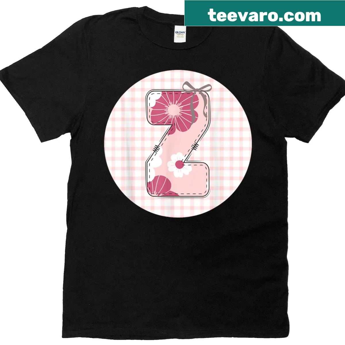 Women's T-shirt with patchwork initial letter Z and floral stitching — on a men's t-shirt