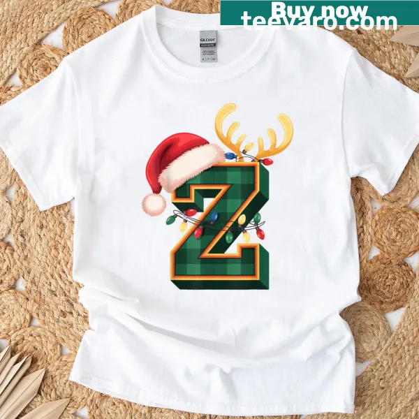 Fun Christmas T-shirt with festive antlers illustration