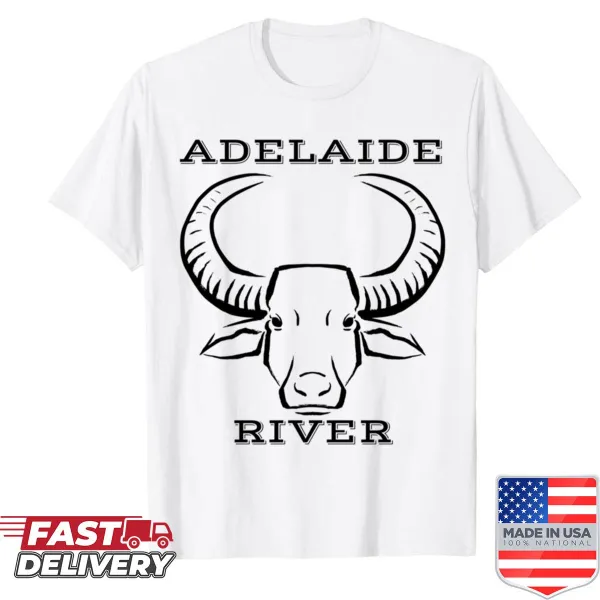 Vintage illustration of the Adelaide River on a shirt