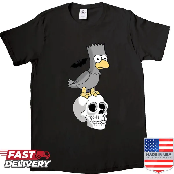 Shirt featuring an illustration of Bart the Raven