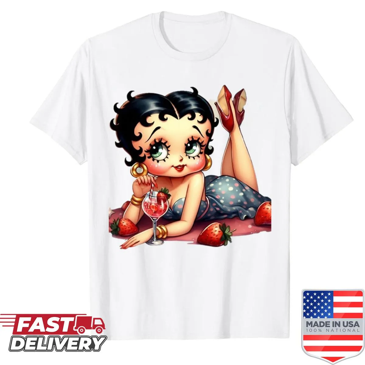 Vintage-style Betty Boop graphic shirt