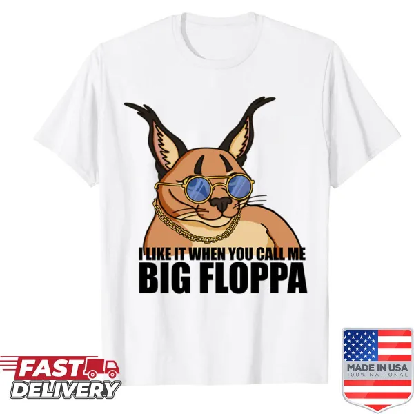 Funny illustration of a caracal cat on a t-shirt