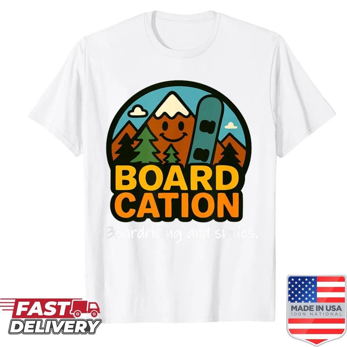Illustration of board sports on an everyday T-shirt