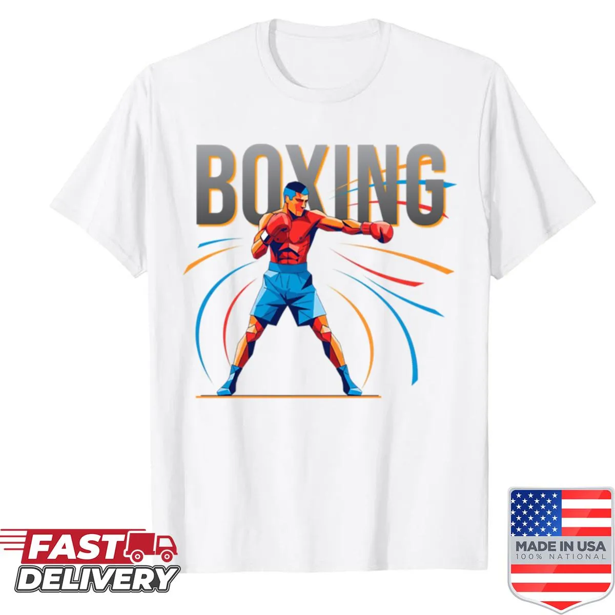 Dynamic boxing stance graphic shirt