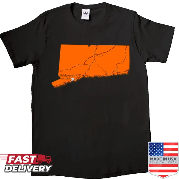 Design celebrating Bridgeport, Connecticut on a shirt