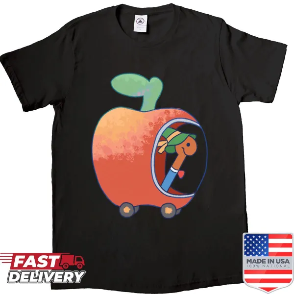 Playful Busytown worm character shirt for kids