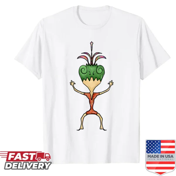 Oversized cartoon exercise rollers shirt before water activities