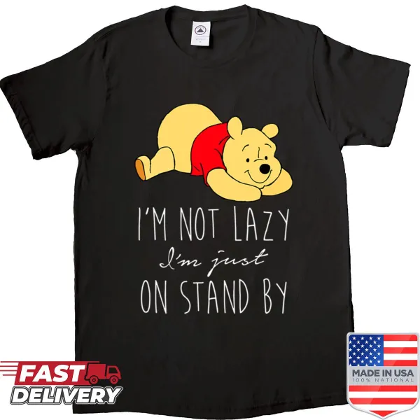 Playful cartoon design celebrating laziness on a casual shirt