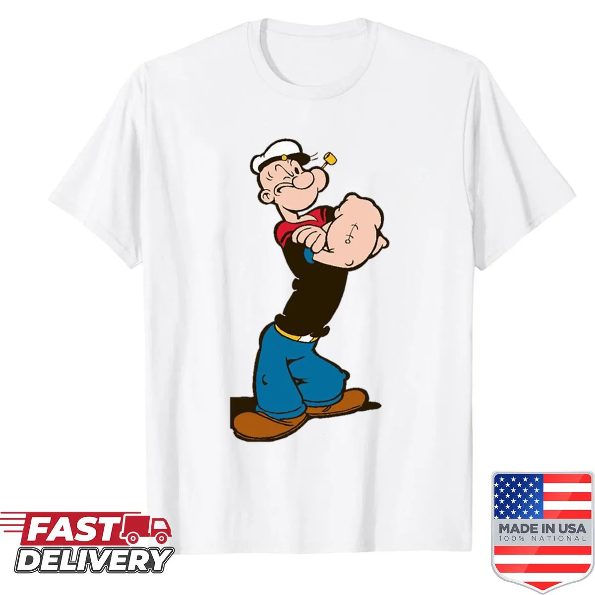 Cartoon shirt featuring Popeye the sailor