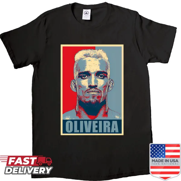 Shirt featuring the name Charles Oliveira in bold text