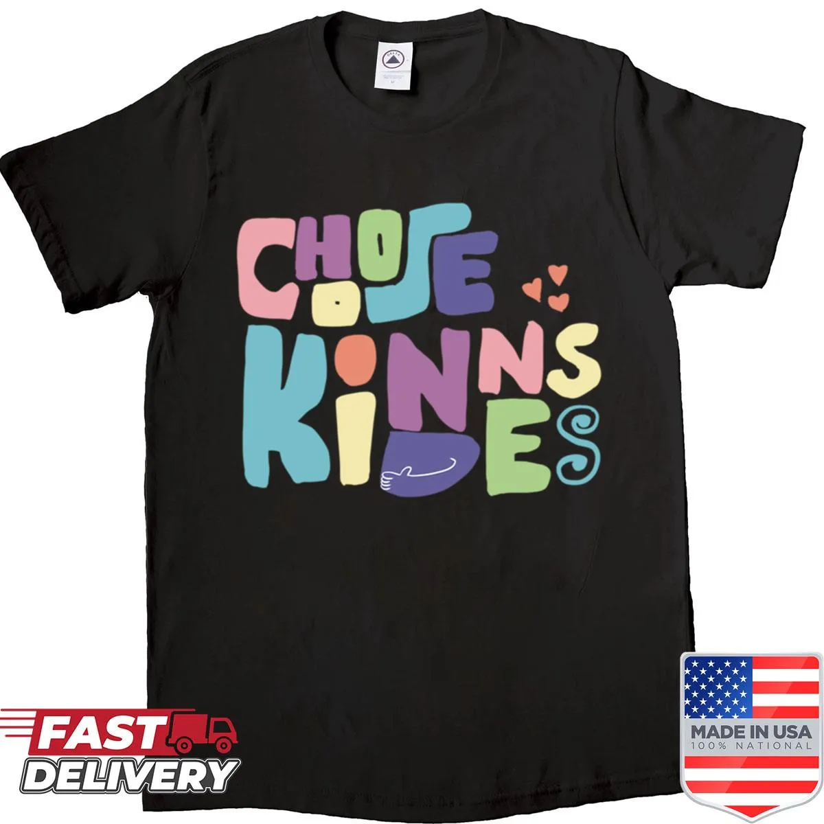 Inspirational shirt promoting kindness with simple text design