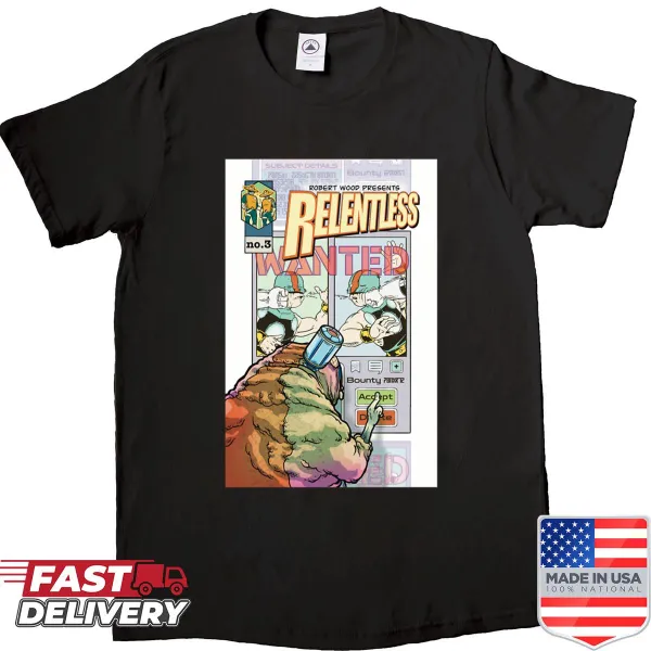 Vintage comic book cover design on a T-shirt