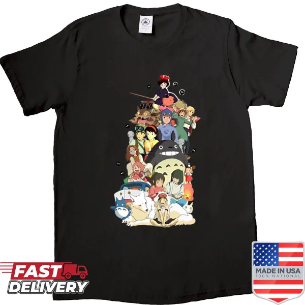 Whimsical Ghibli-inspired cutipies graphic shirt