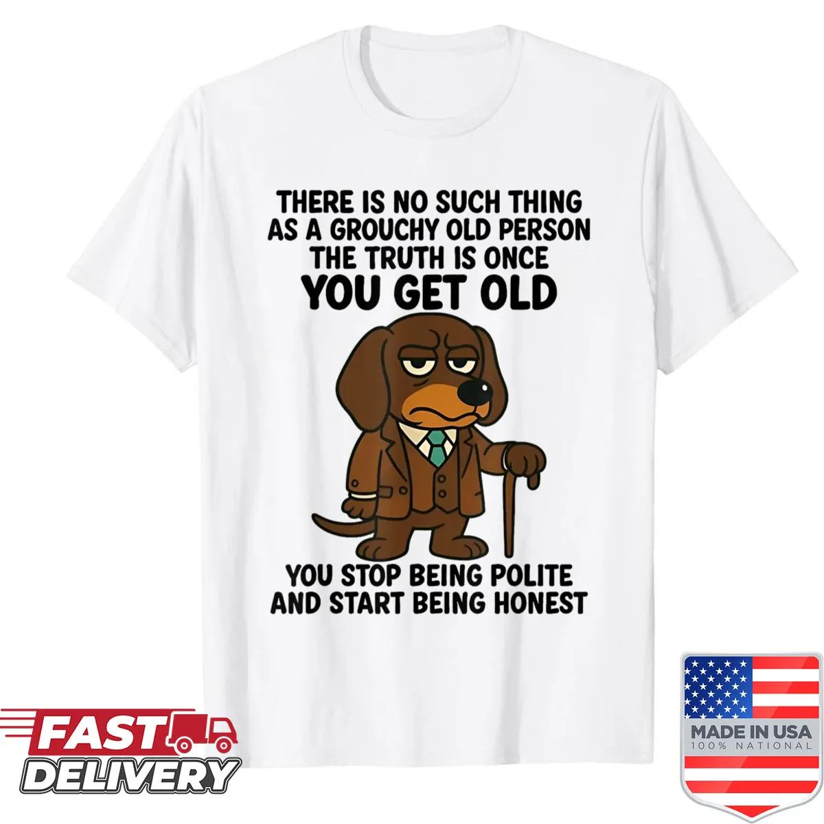 Wholesome typography shirt with a dachshund theme and uplifting message