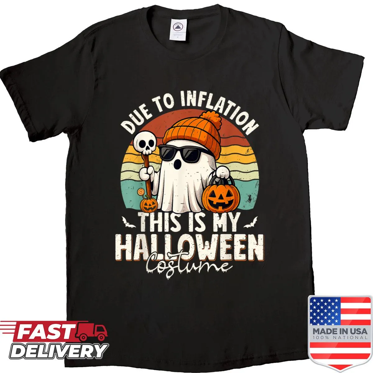 Funny Halloween costume shirt with inflation theme text