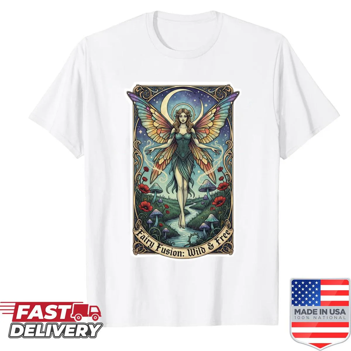 Whimsical fairy design shirt for gamers