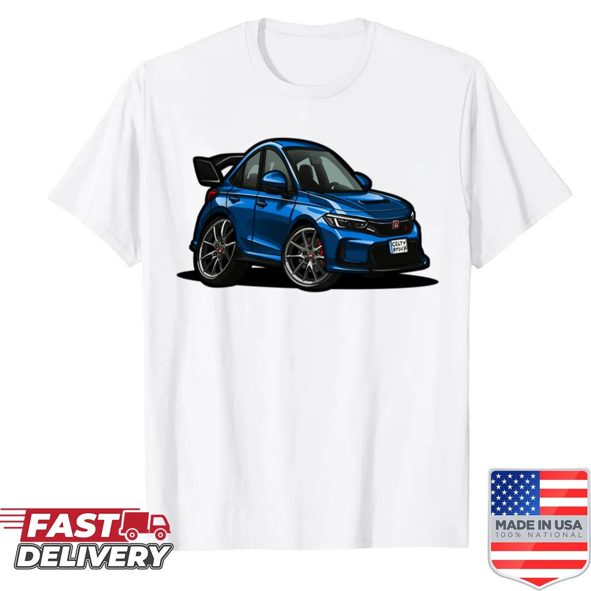 FL5 Civic graphic shirt for car enthusiasts