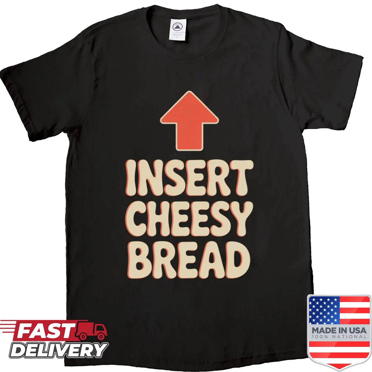 Charming shirt celebrating food with playful graphics
