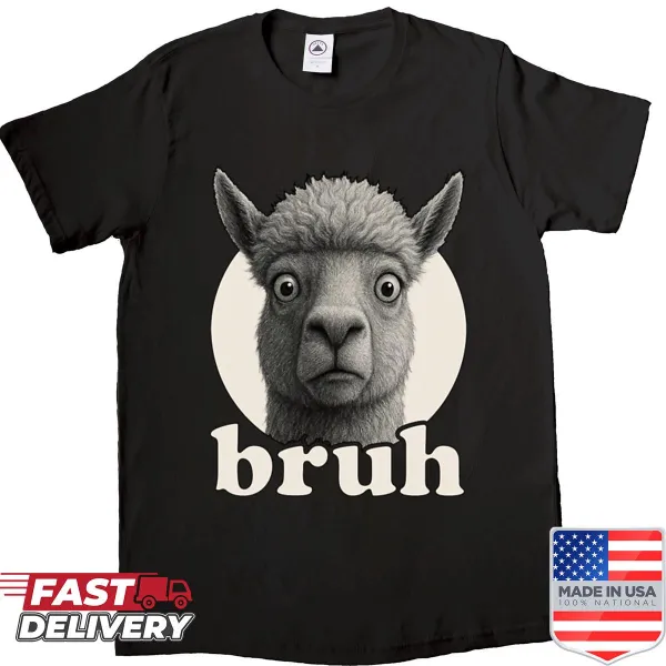 Funny alpaca meme t-shirt for kids with humorous text