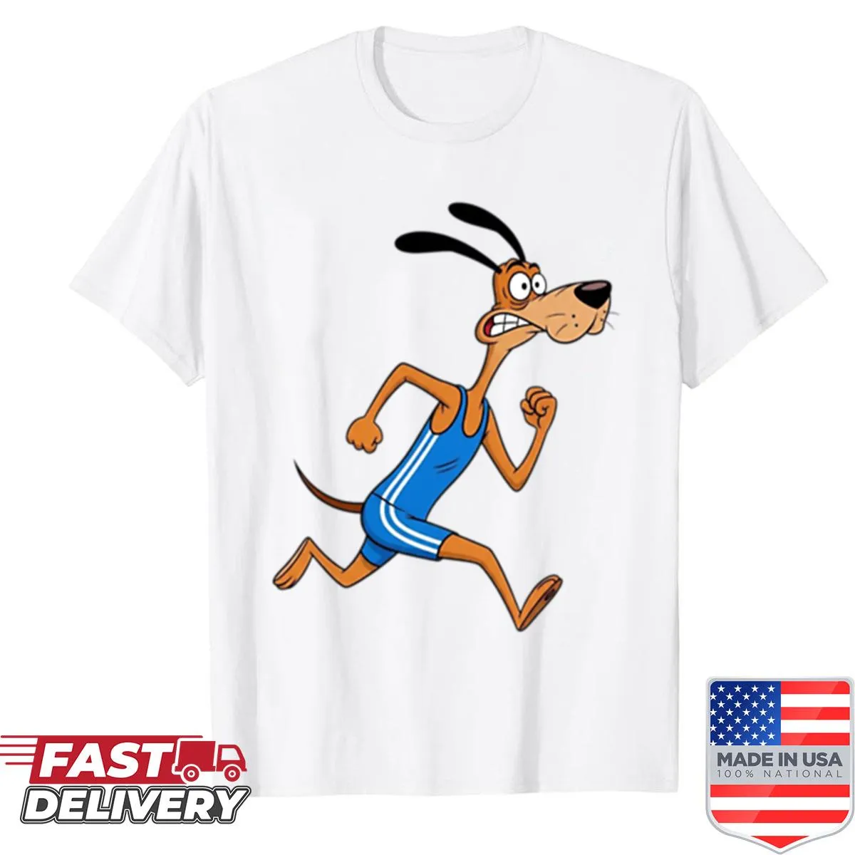 Cartoon design of a funny dog on a T-shirt