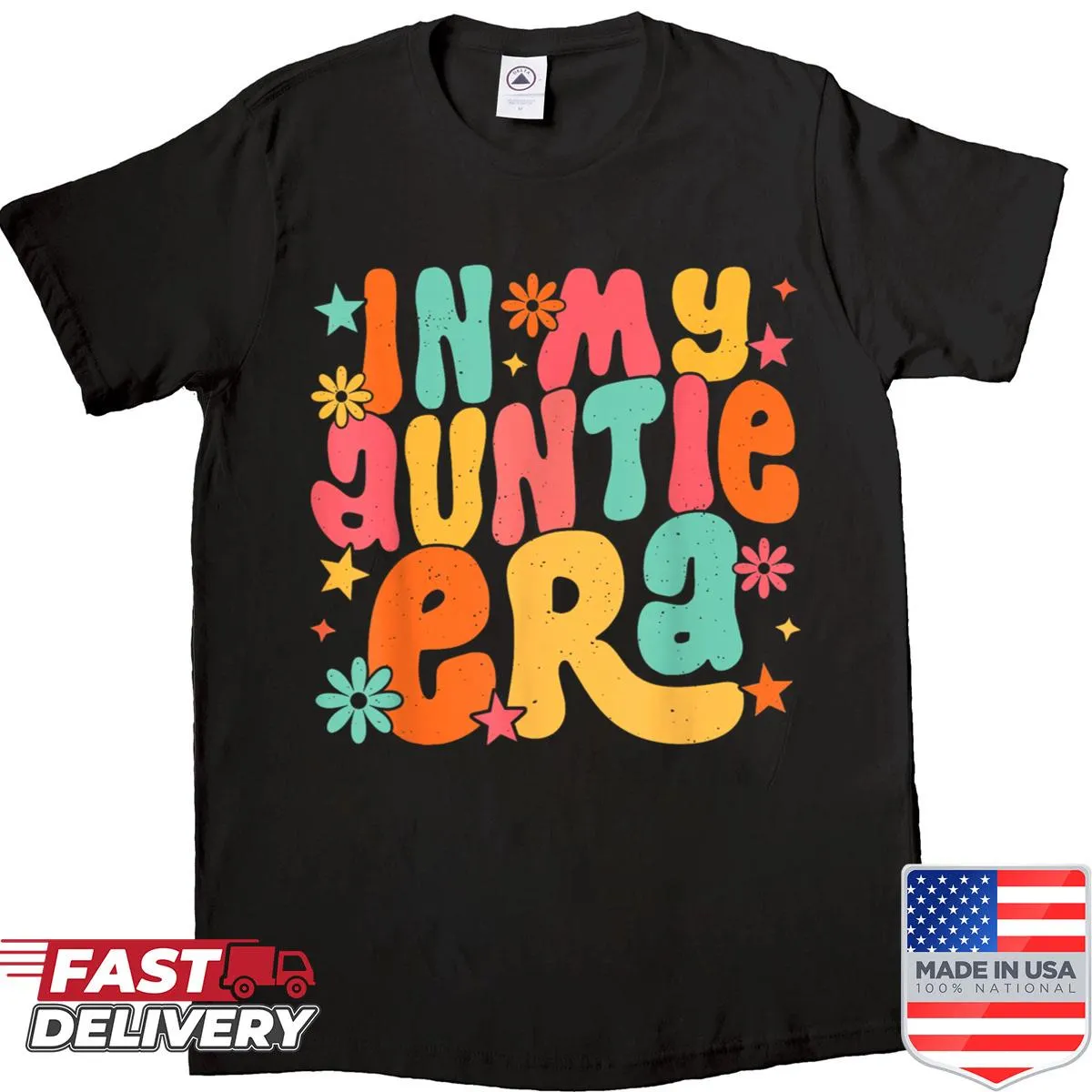 Retro style shirt with the phrase Funny In My Auntie Era