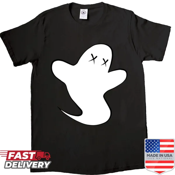 Fun logo shirt featuring playful ghost monsters for Halloween.