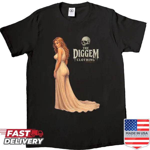 Gothic elegance shirt with stylish typography
