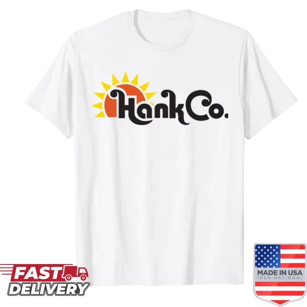Hank Co shirt with minimalist design and brand name.