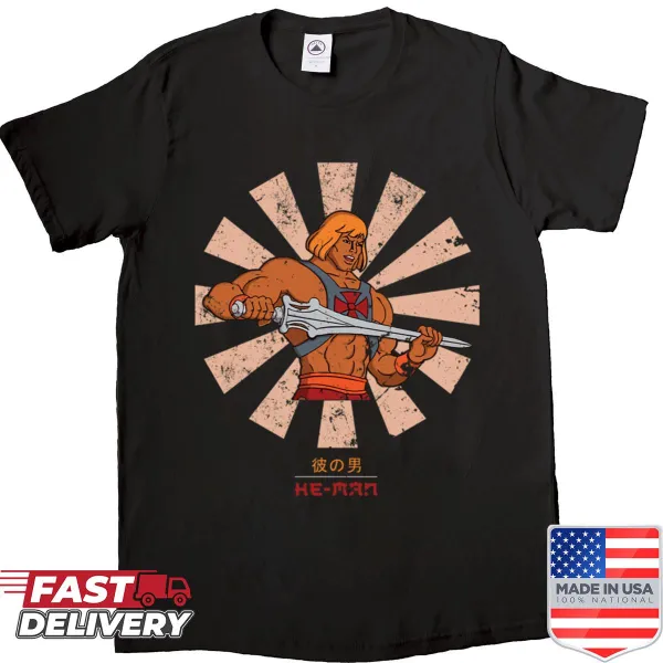 Retro He Man graphic on a vintage shirt