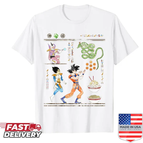 Bold fantasy shirt featuring striking Hero-glyphics graphics