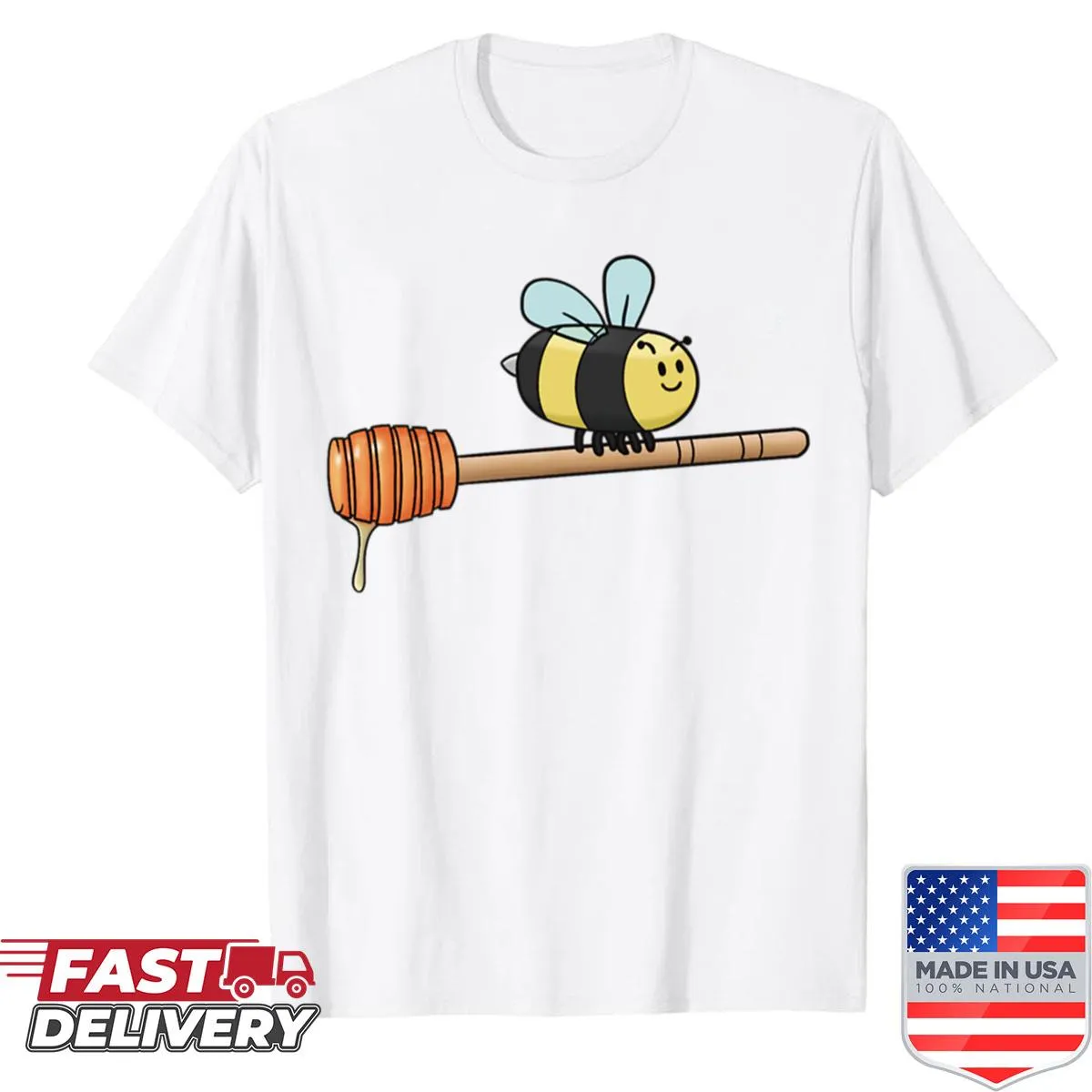 Illustrated honey bee design t-shirt