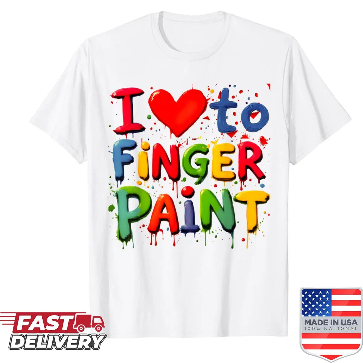Funny shirt with text about finger painting and relationships