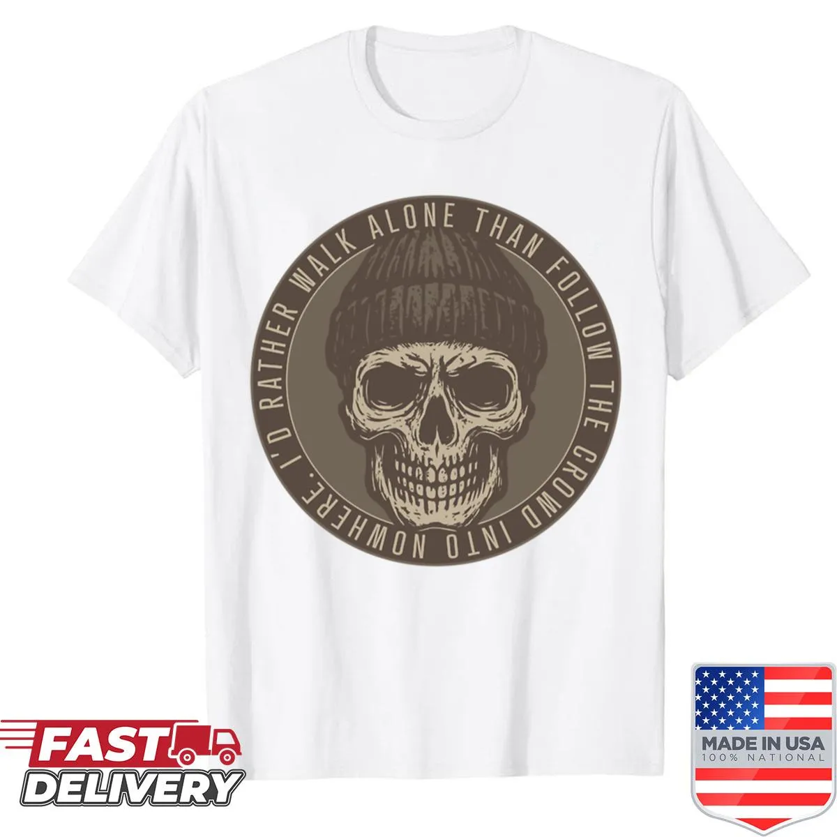 Edgy t-shirt featuring a bold skull design