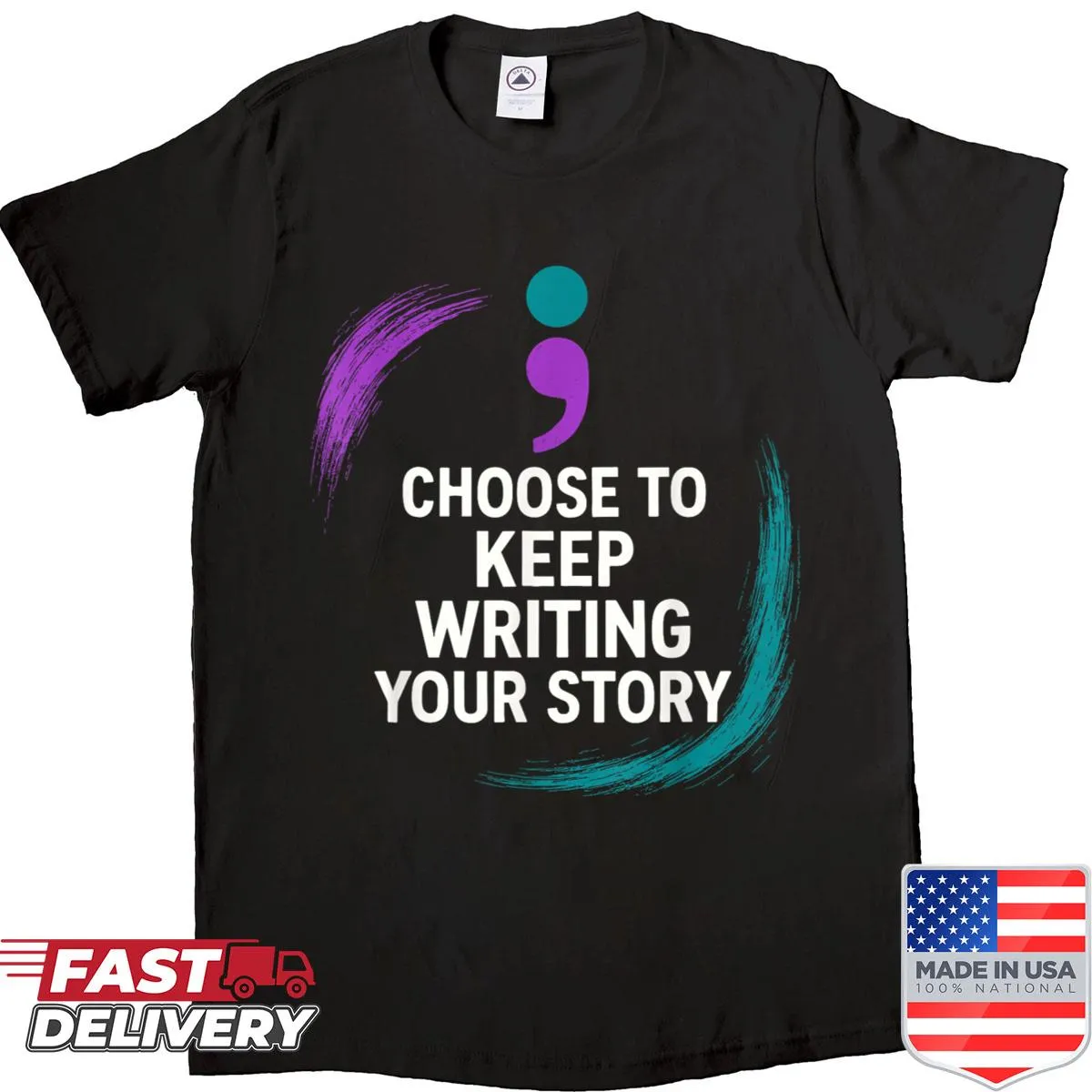 Shirt featuring an inspirational quote in elegant typography.
