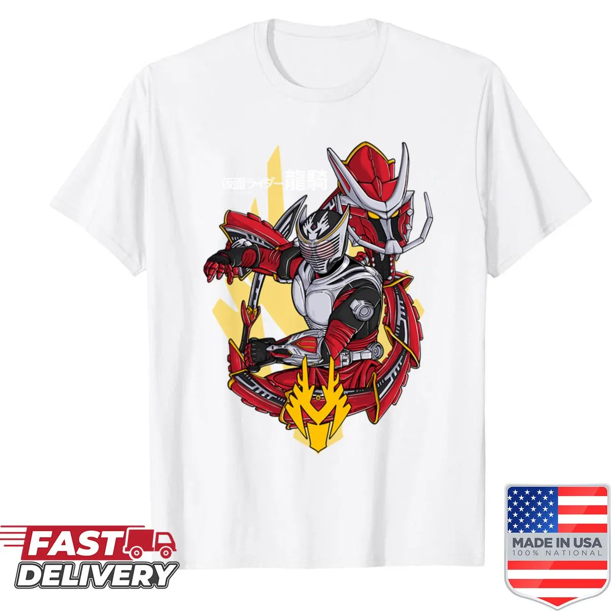 Shirt featuring Kamen Rider Ryuki in a dynamic pose.