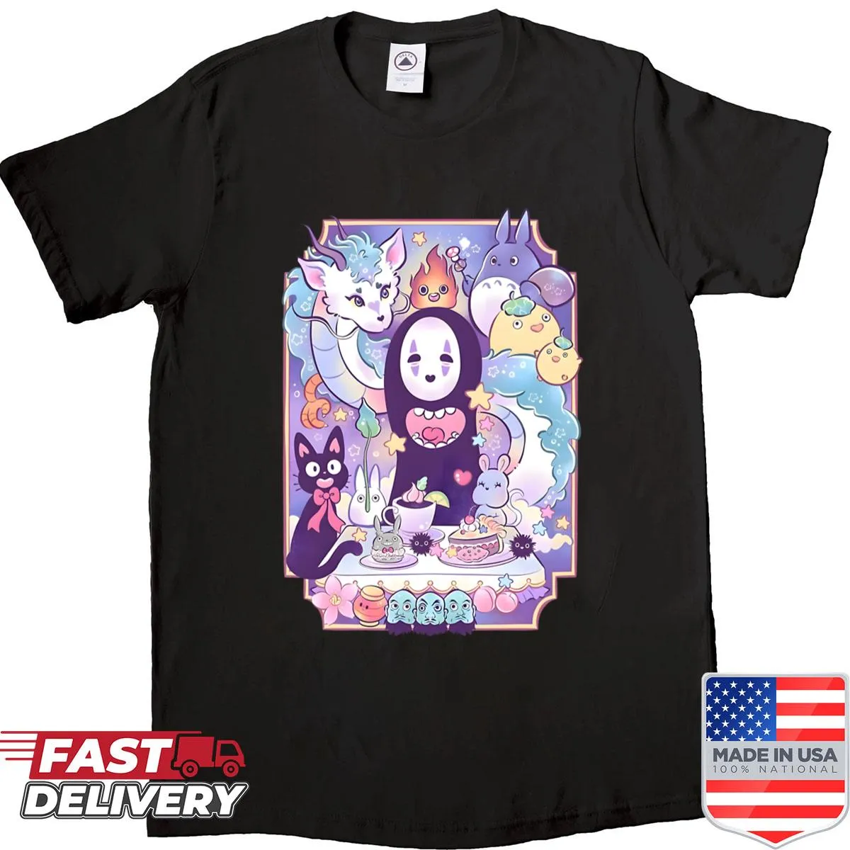 Kawaii shirt with cute monster design from anime