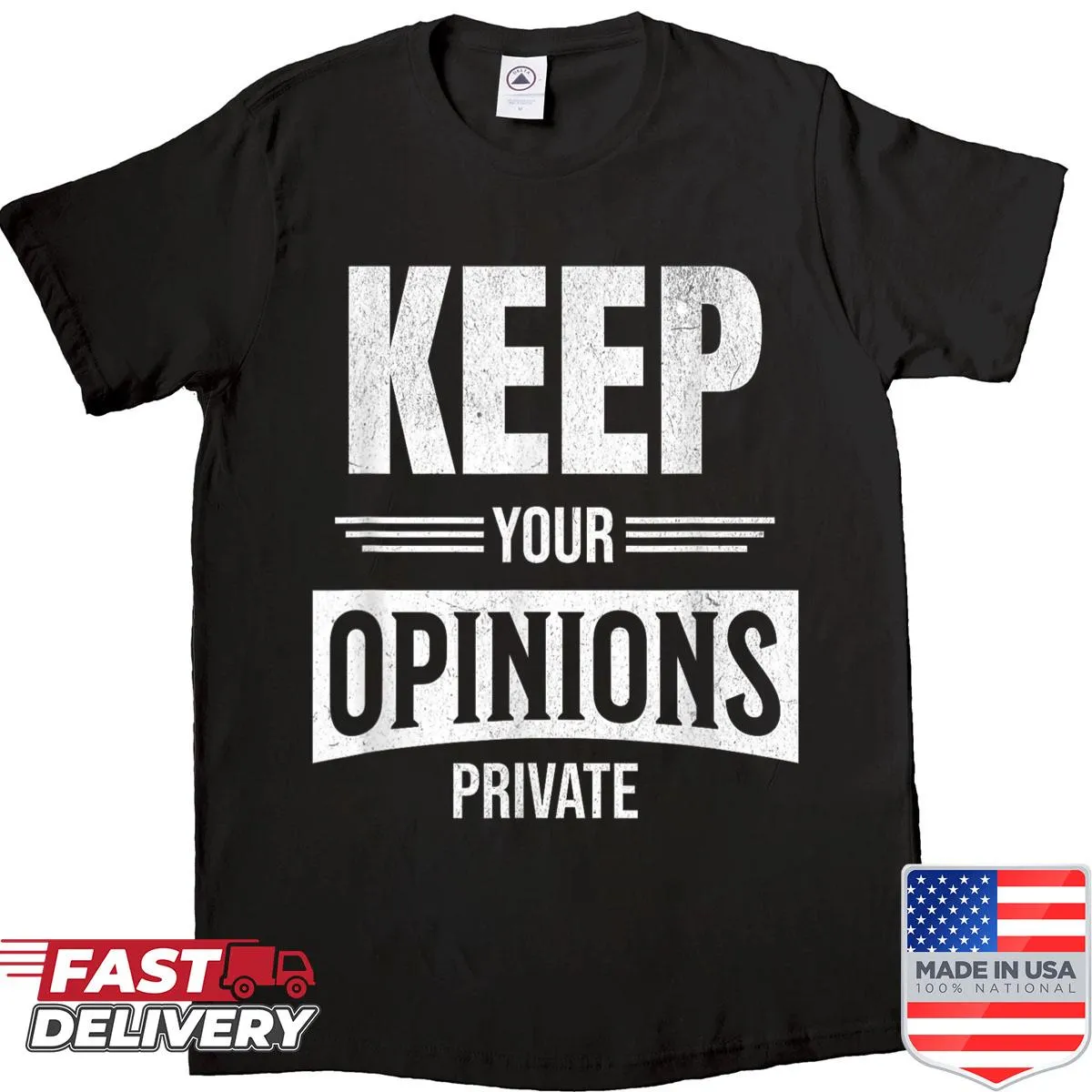Sarcastic quote T-shirt with humorous message about opinions
